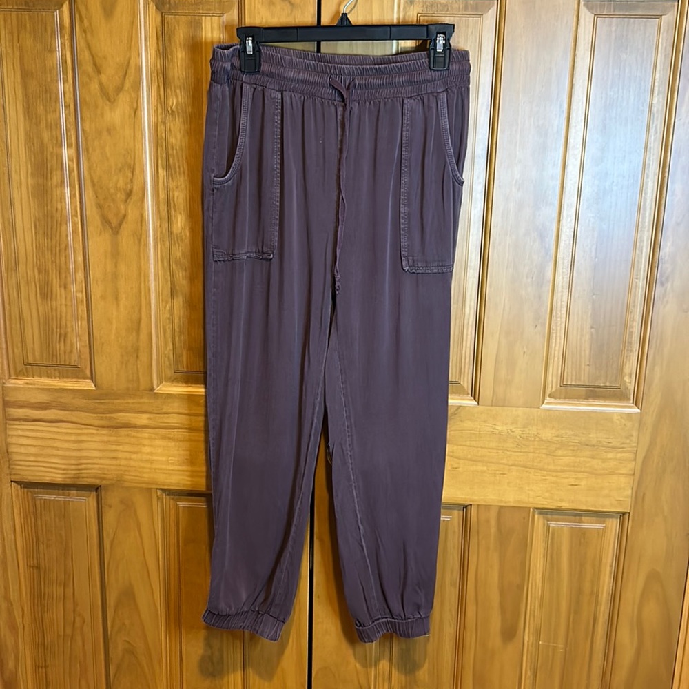 American Eagle outfitters size medium wine color, jogger pants, elastic waist